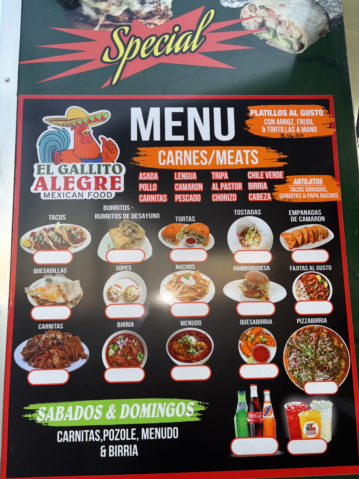 El gallito alegre Mexican food photo 2